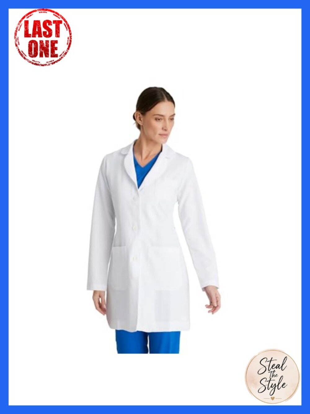 Lab Coat 3 Pocket 32" Long Sleeve Polyester Medical Uniform